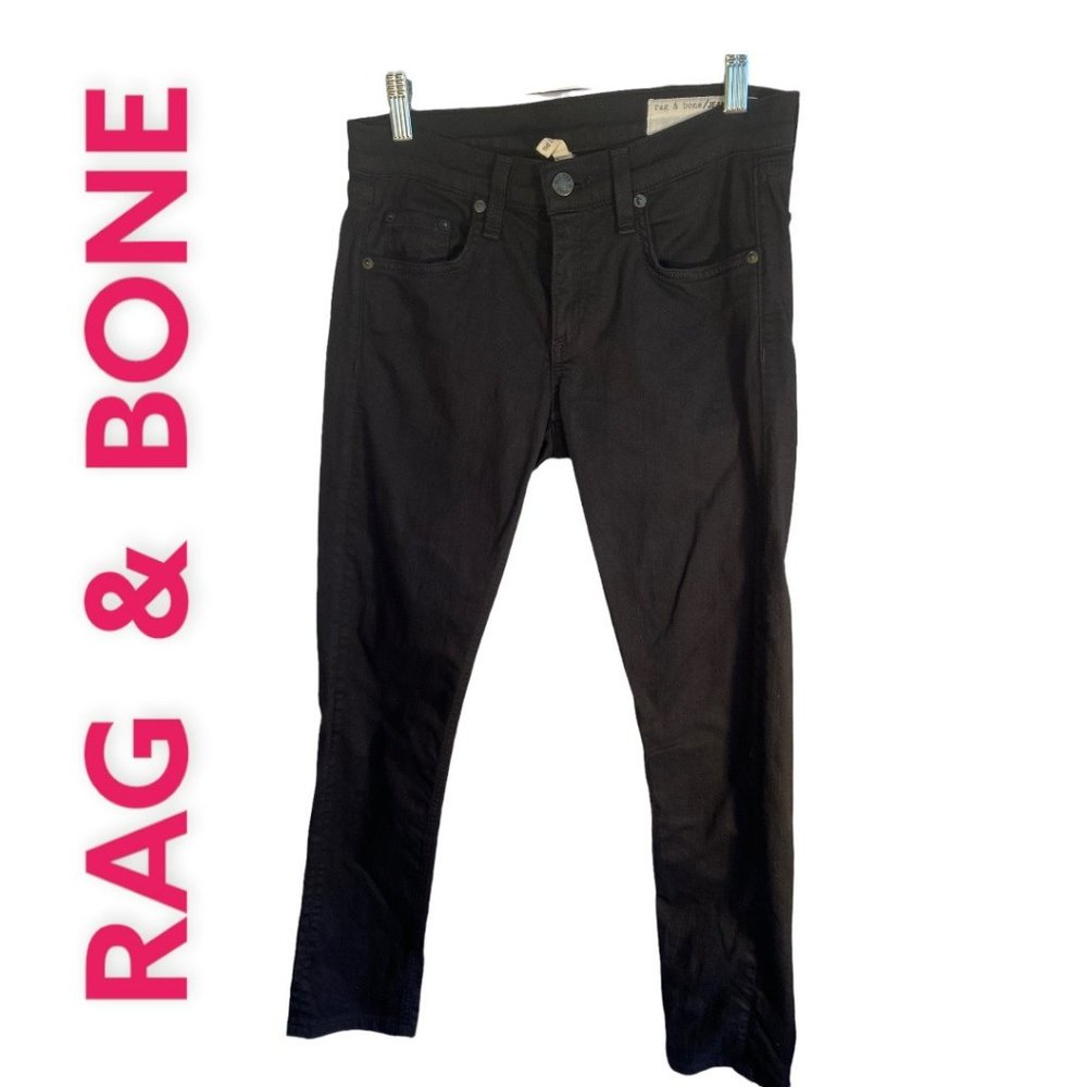 RAG & BONE "THE DRE" SKINNY BLACK JEANS (SZ. 24)